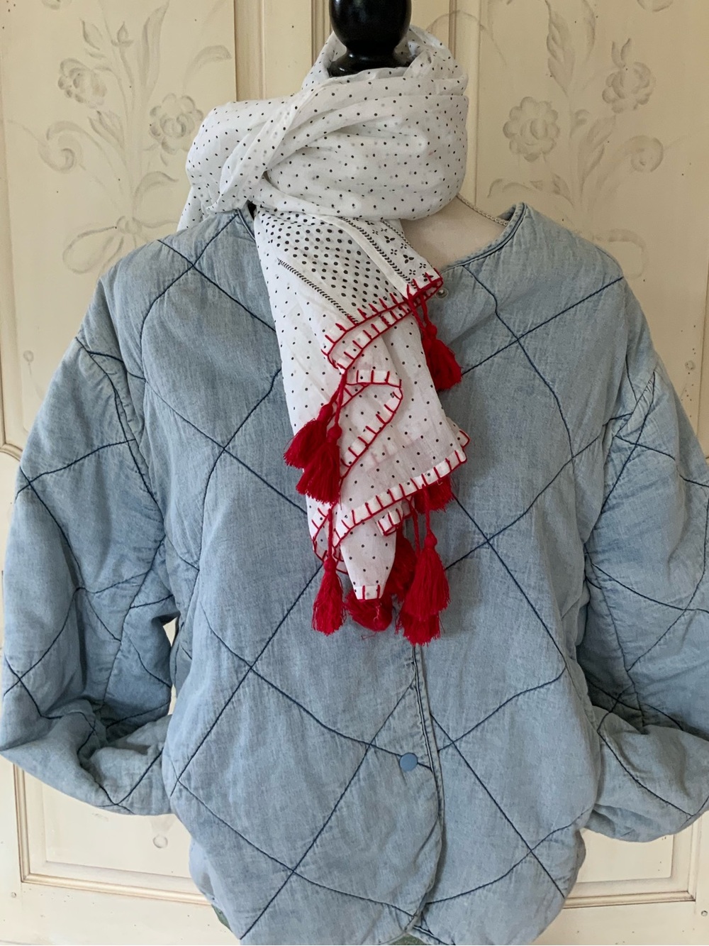April Kiss Light Blue Quilted Jacket
